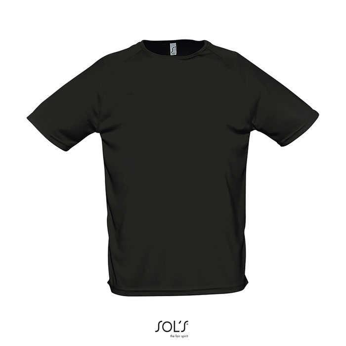 Tshirt respirant publicitaire homme polyester 140g - SPORTY Noir 1